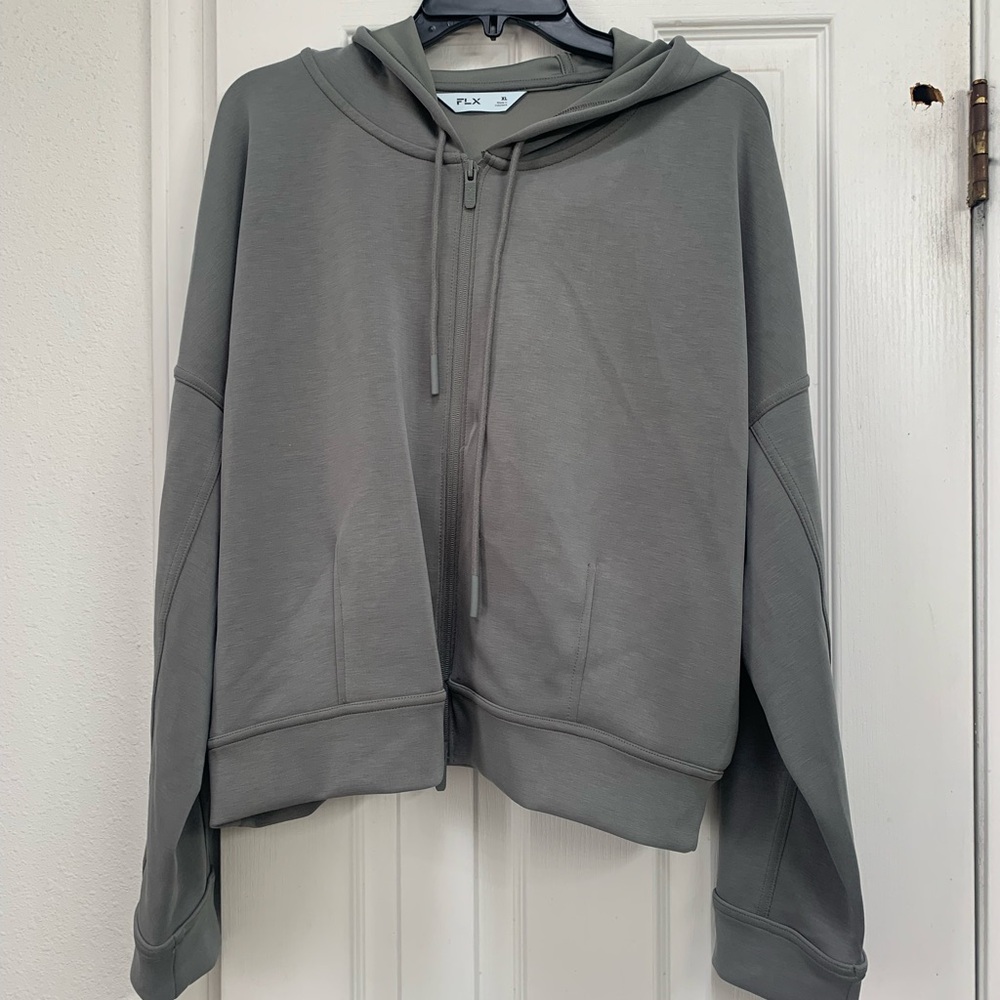 FLX Women's Gray Zip-Up Hoodie